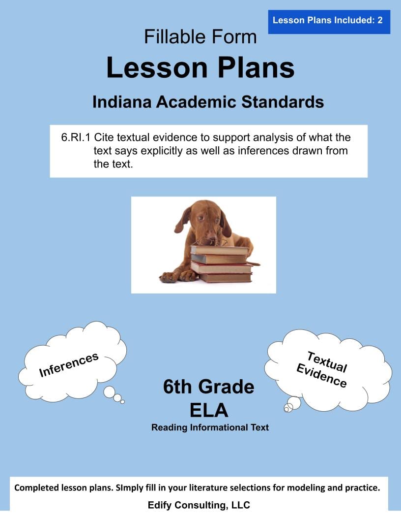 photo 6Th Grade Ela Standards Indiana