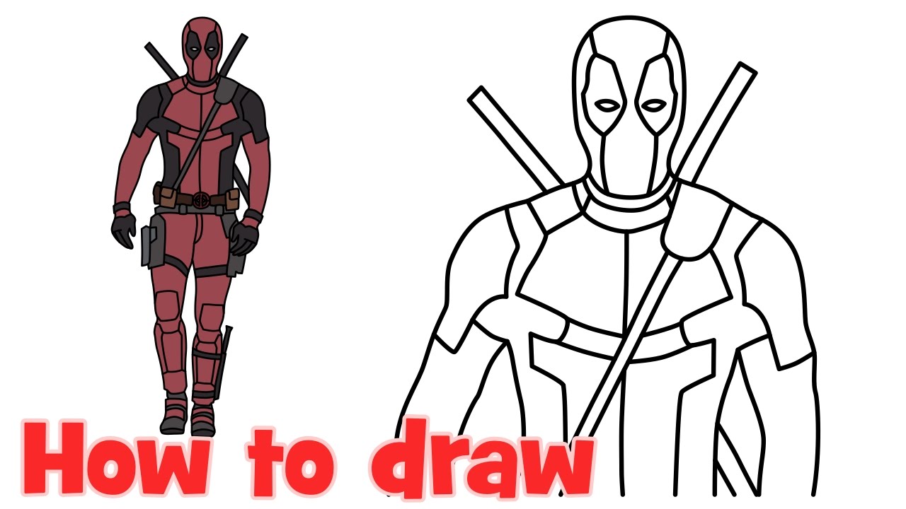 pix Art Deadpool Drawing Easy Full Body