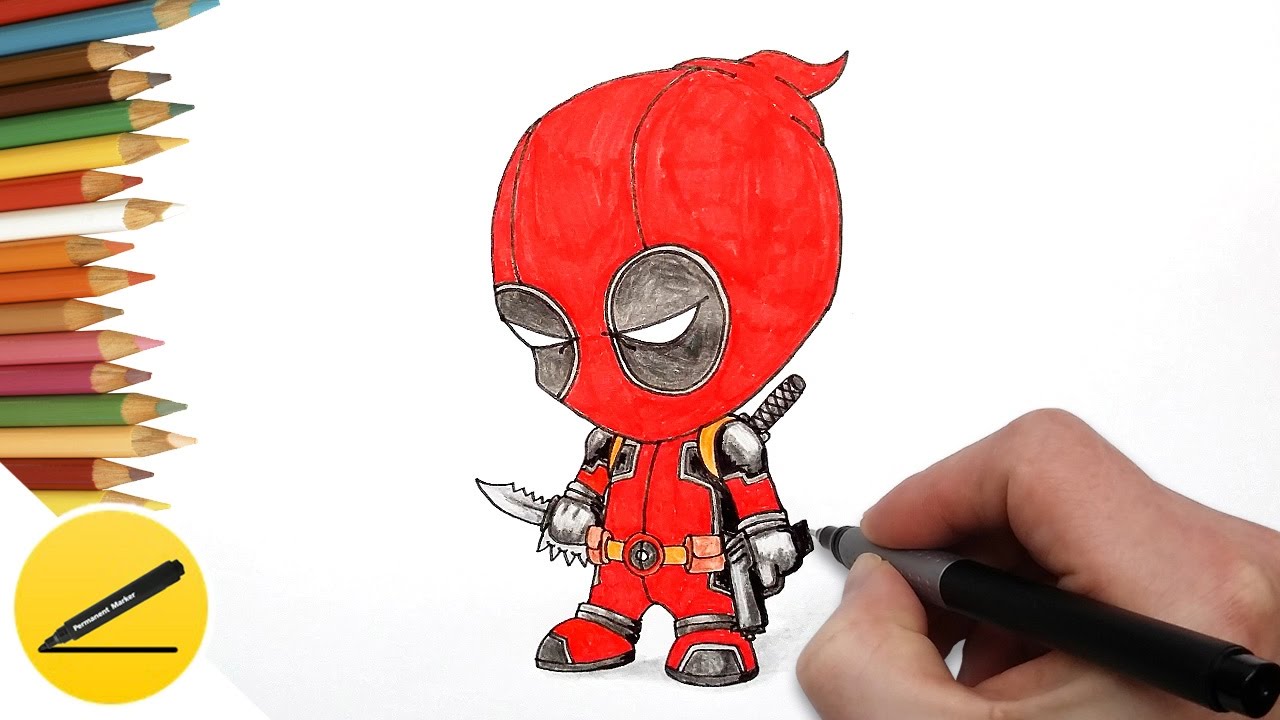 images Art Deadpool Drawing Easy Full Body