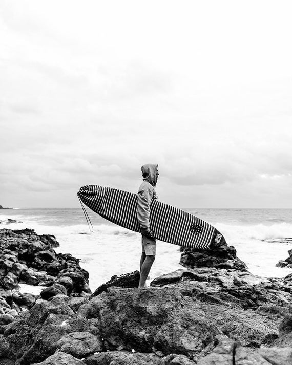 photo Beach Surf Black And White