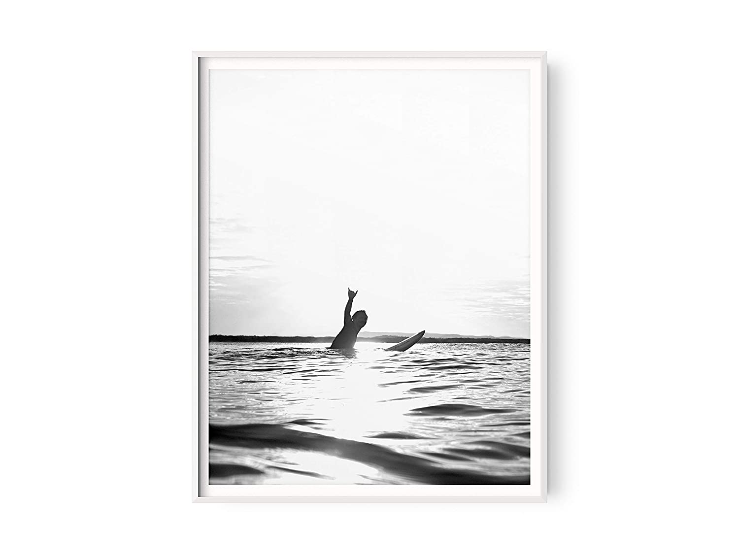 pix Black And White Surf Prints