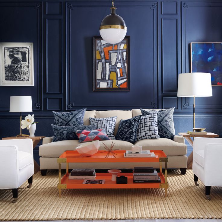 photo Blue And Orange Interior Design