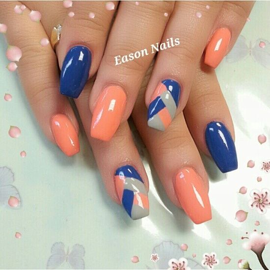 Featured image of post Blue And Orange Nail Designs