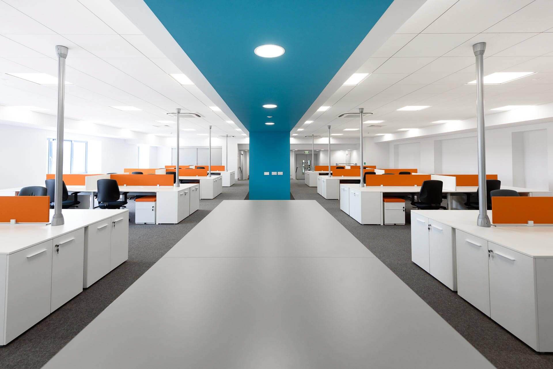 images Blue And Orange Office Design