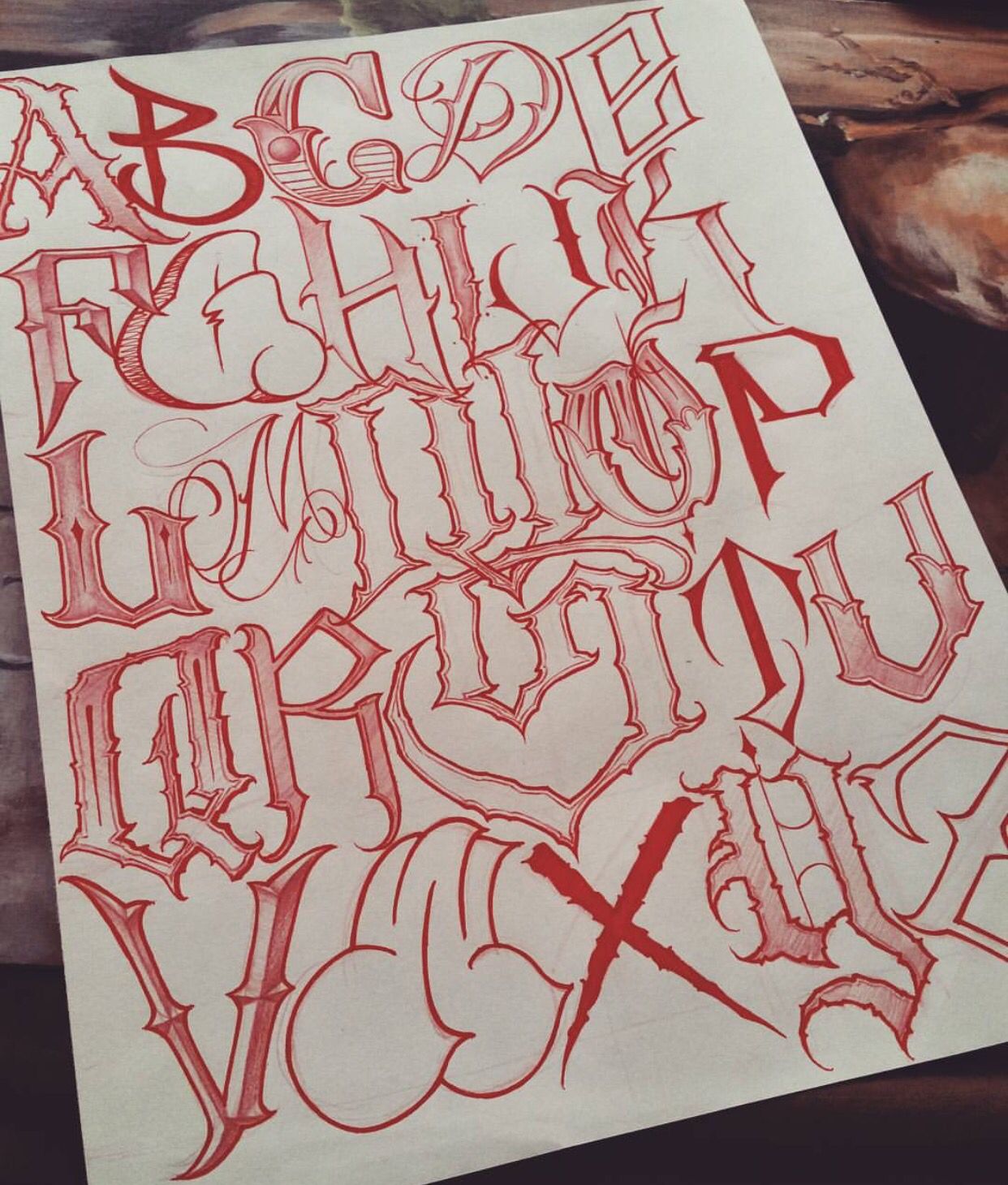 picture Calligraphy Chicano Lettering