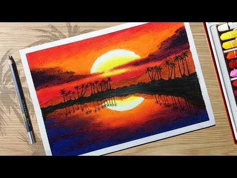 pix Crayon Sunset Drawing