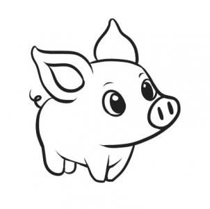 Featured image of post Cute Easy Drawings Of Pigs