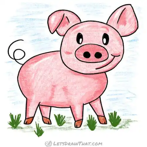 photo Cute Easy Drawings Of Pigs