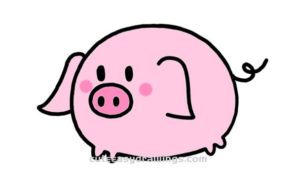 pics Cute Easy Drawings Of Pigs