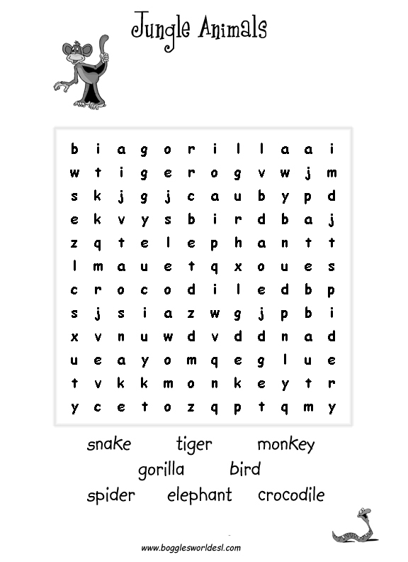 photo Easy Elementary Word Search