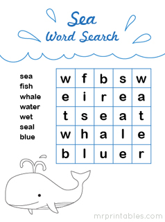 photo Easy Elementary Word Search