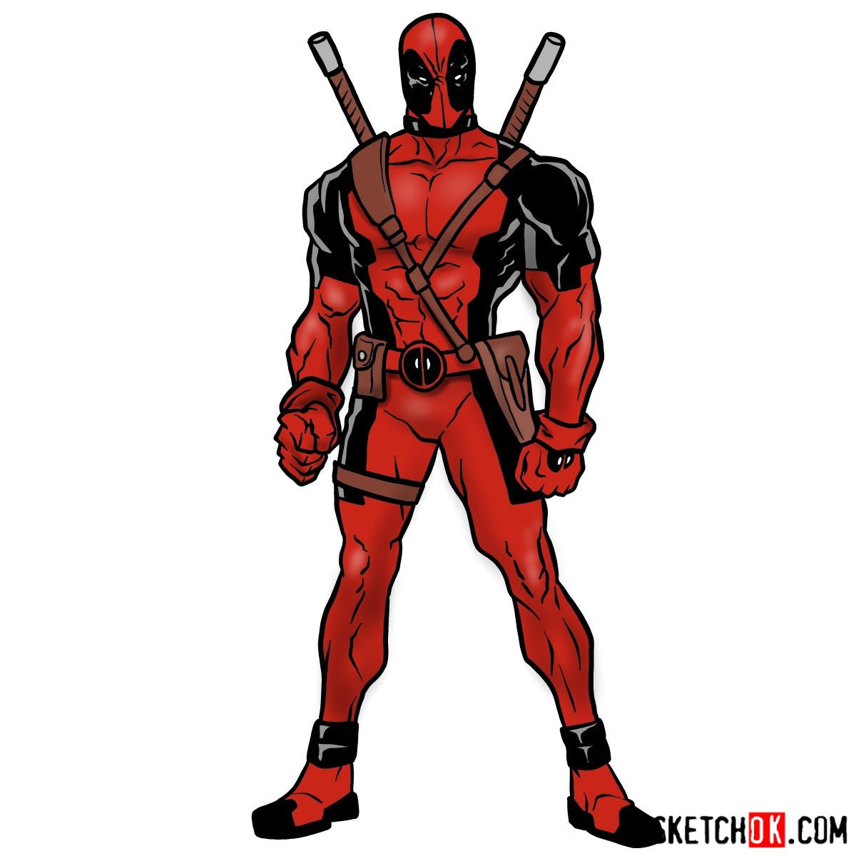 pics Easy Superhero Easy Full Body Deadpool Drawing