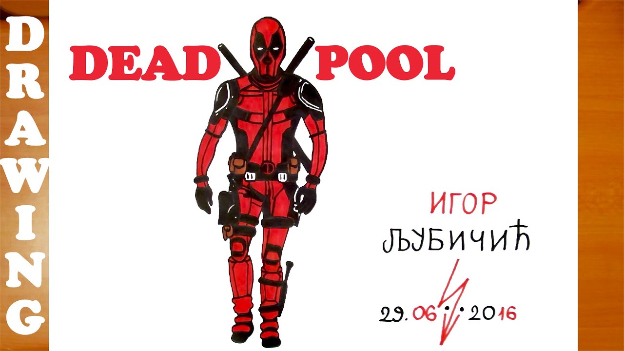 picture Easy Superhero Easy Full Body Deadpool Drawing