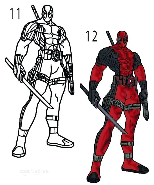 picture Easy Superhero Easy Full Body Deadpool Drawing