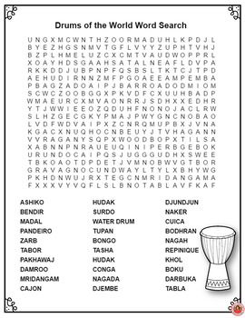 pix Elementary Music Word Search