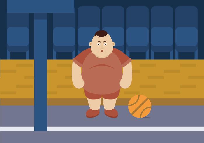 pic Fat Guy Playing Basketball