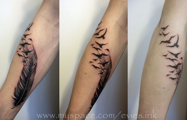 pics Feather And Bird Tattoo Men