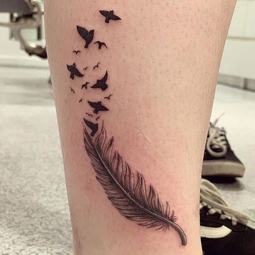 wallpapers Feather And Bird Tattoo On Forearm