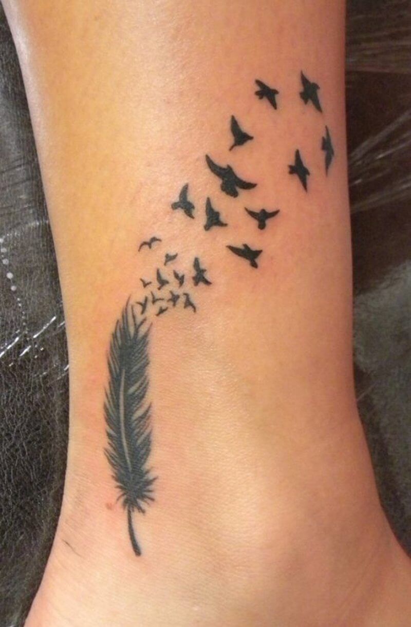 Featured image of post Feather And Bird Tattoos For Women