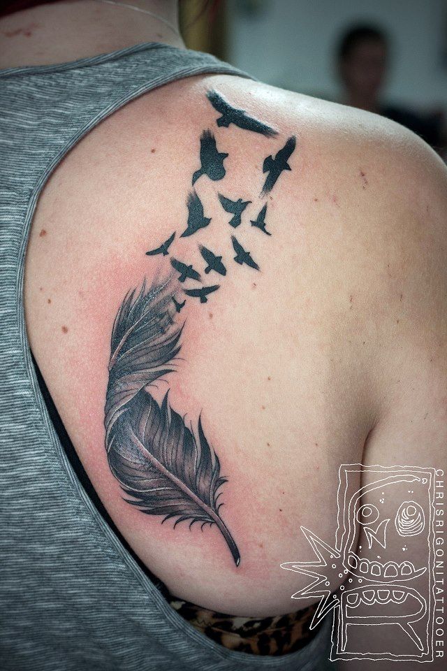 pics Feather And Bird Tattoos For Women