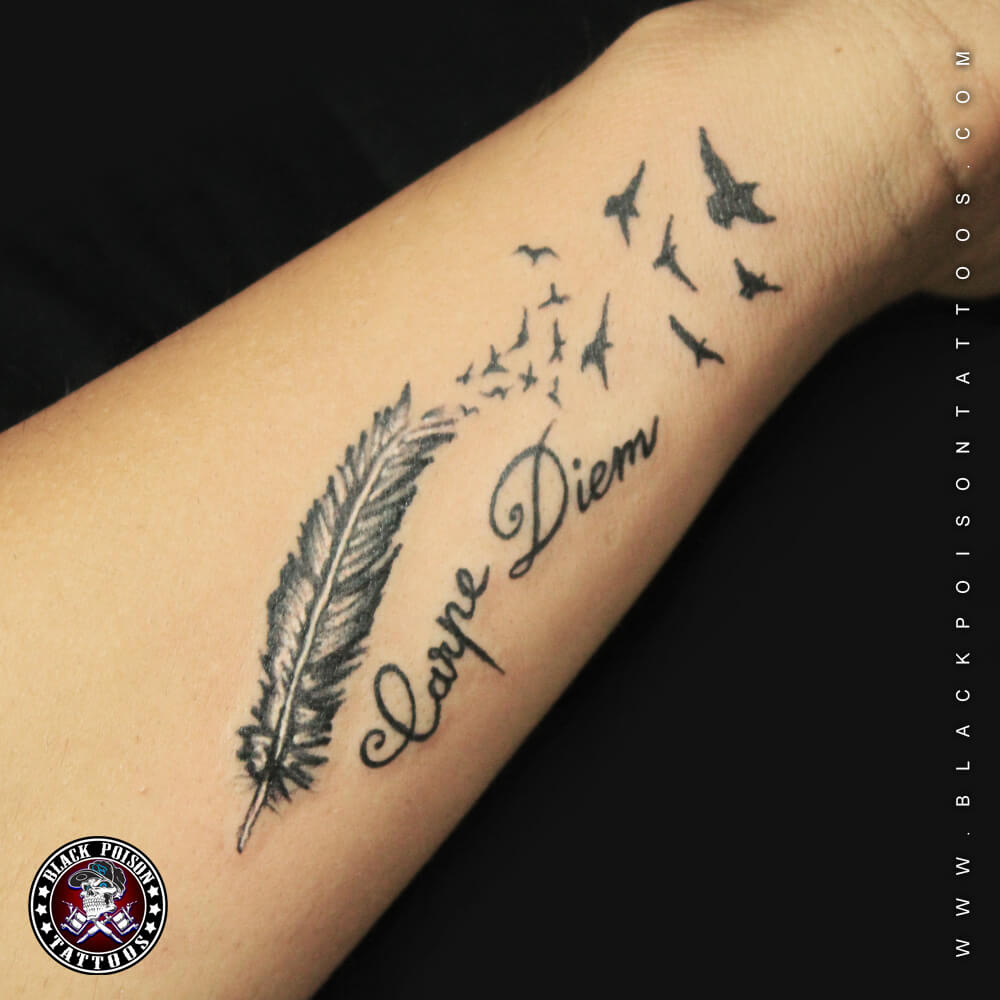 picture Feather And Bird Tattoos For Women