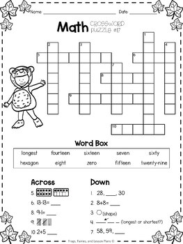 pix First Grade Crossword Puzzles