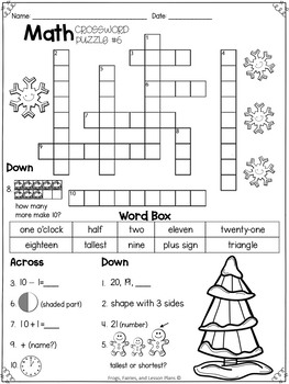 images First Grade Crossword Puzzles