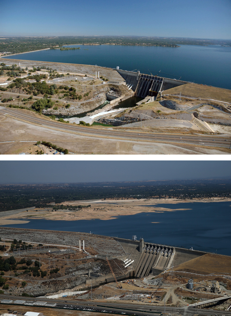 photo Folsom Lake Low Water Level