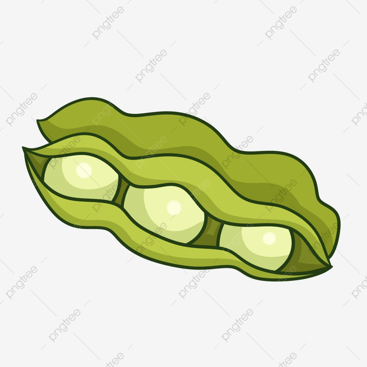 picture Green Bean Cartoon Png