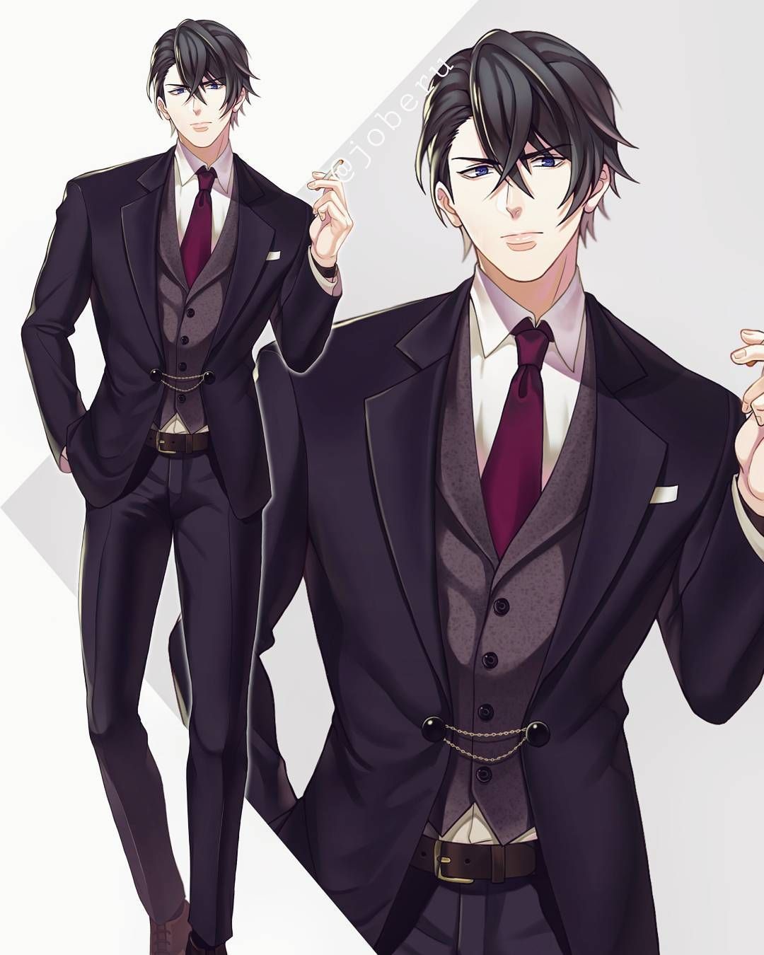 photo Handsome Anime Guy In Suit