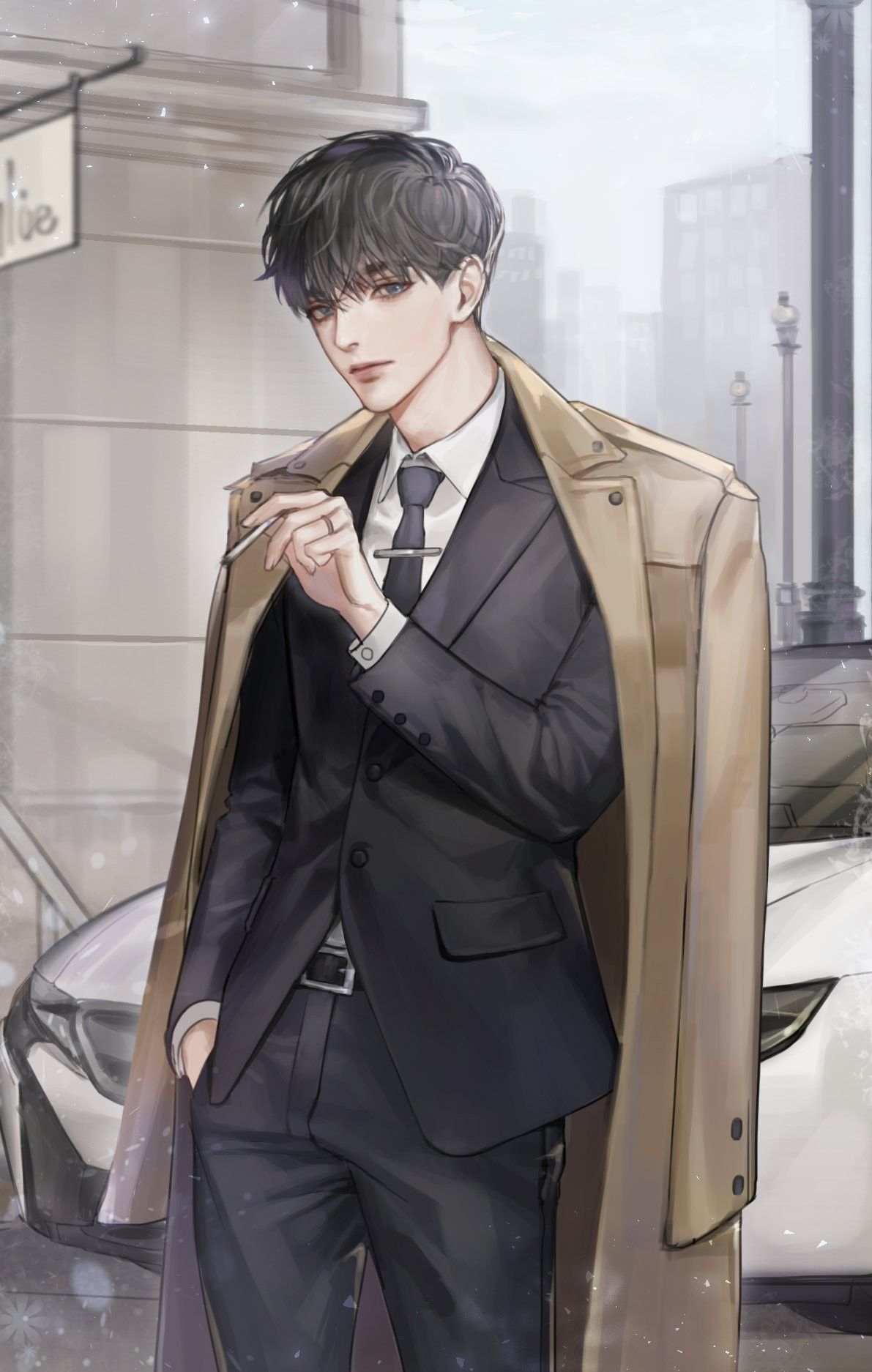 images Handsome Anime Guy In Suit