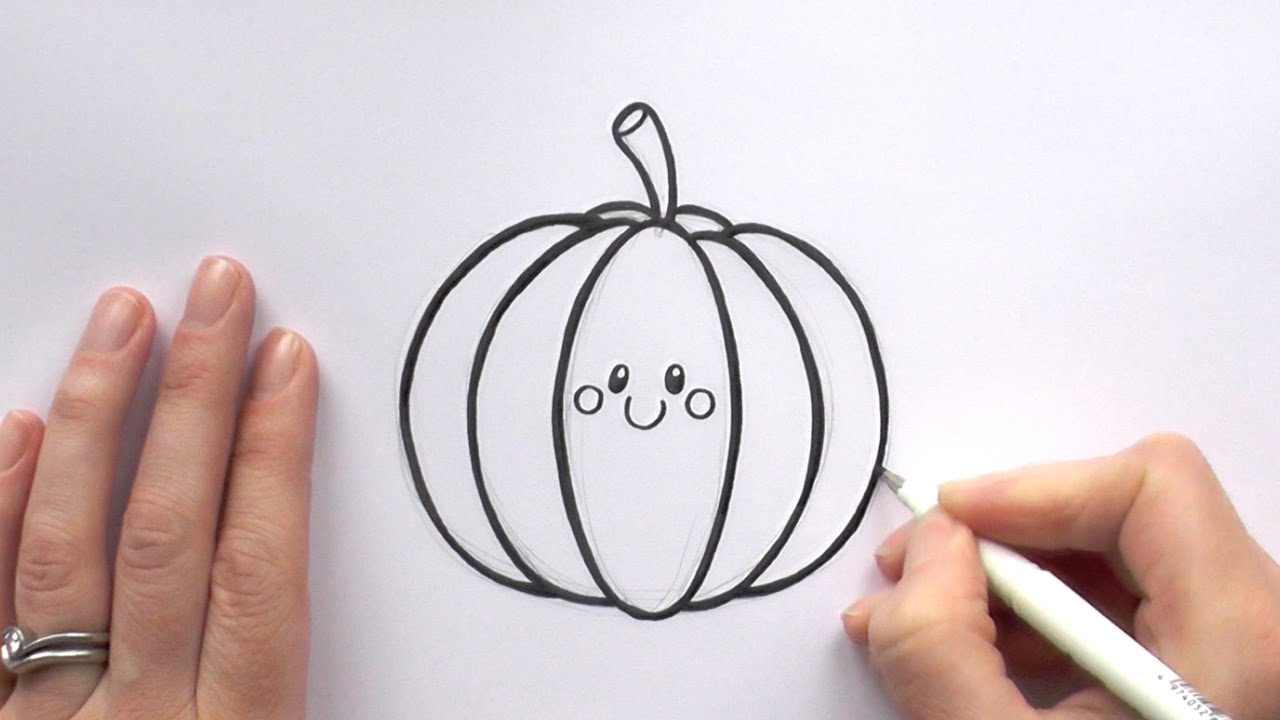 images How To Draw A Cartoon Pumpkin