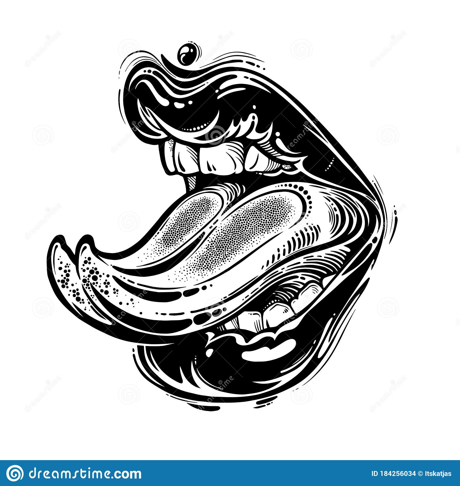 photo Human Snake Tongue Drawing