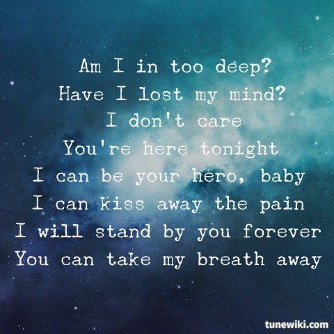 pix I Can Be Your Hero Baby Lyrics