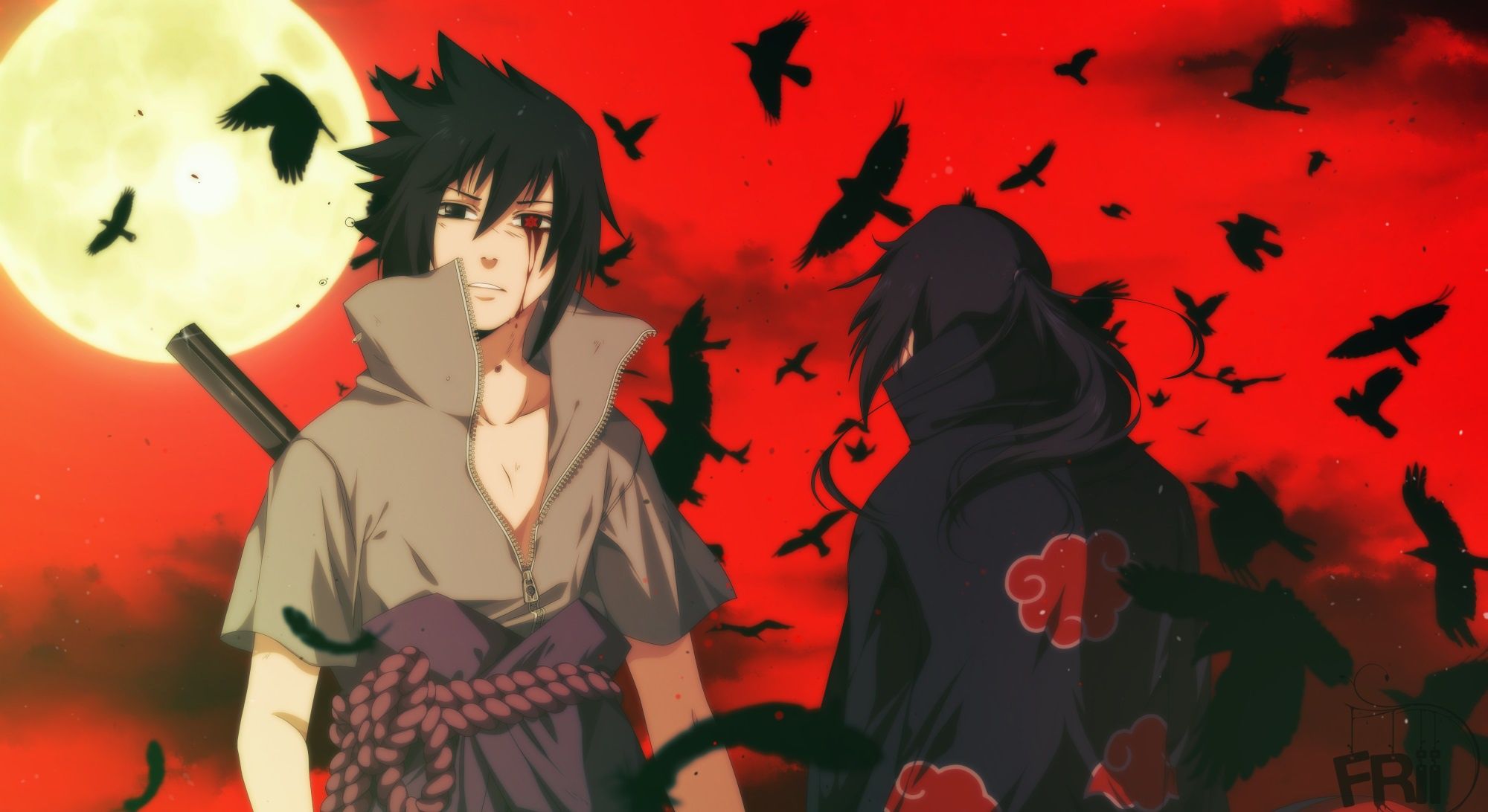 picture Itachi And Sasuke Wallpaper 4K