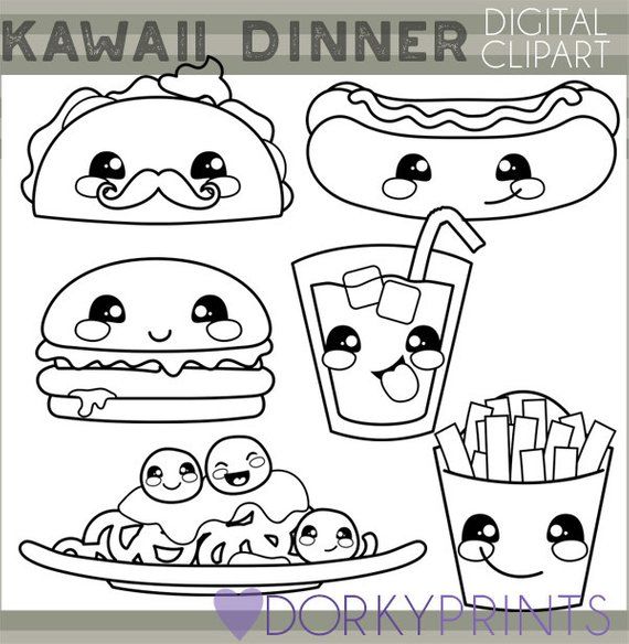 images Kawaii Food Cute Drawings Black And White