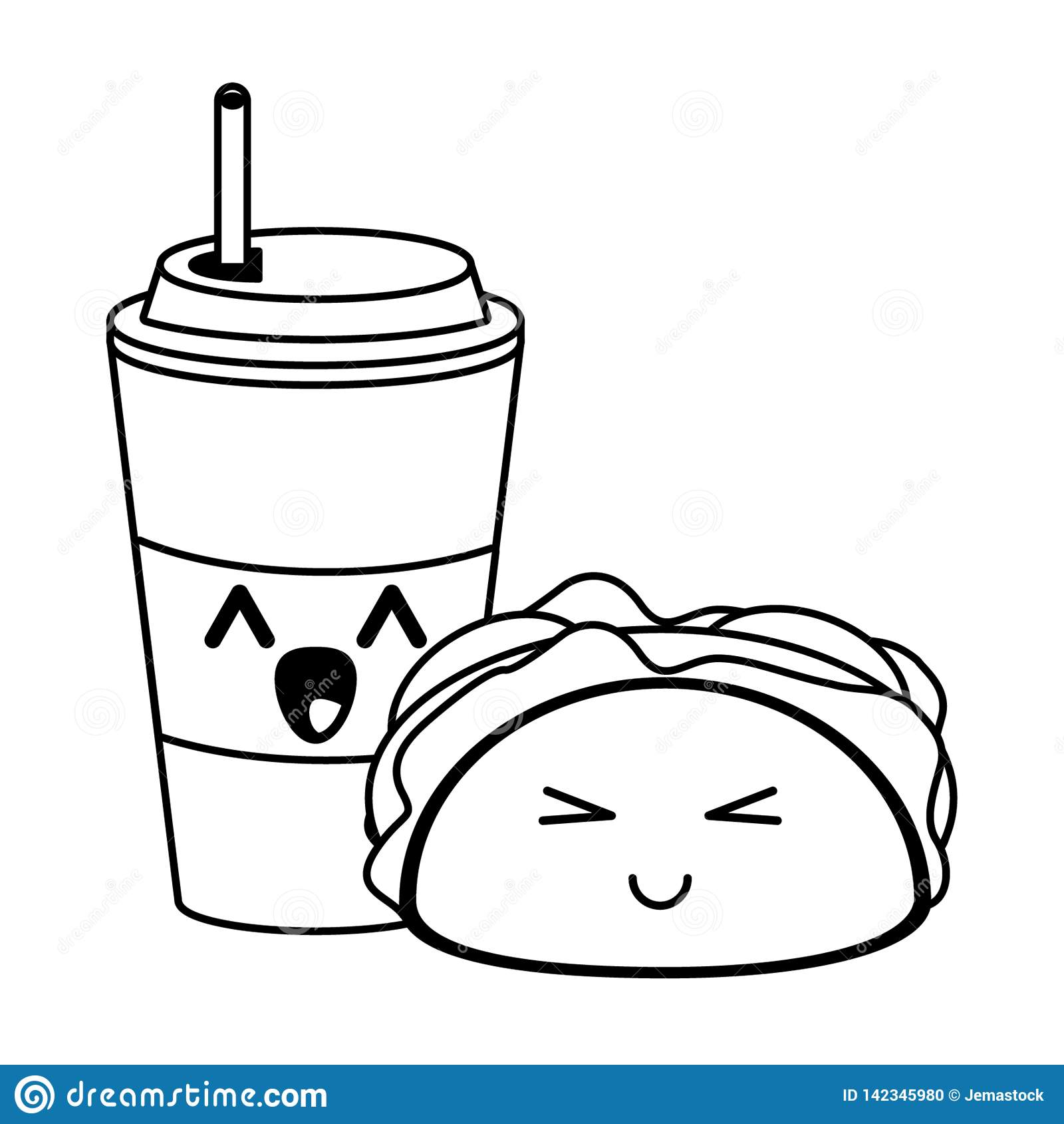 wallpapers Kawaii Food Cute Drawings Black And White