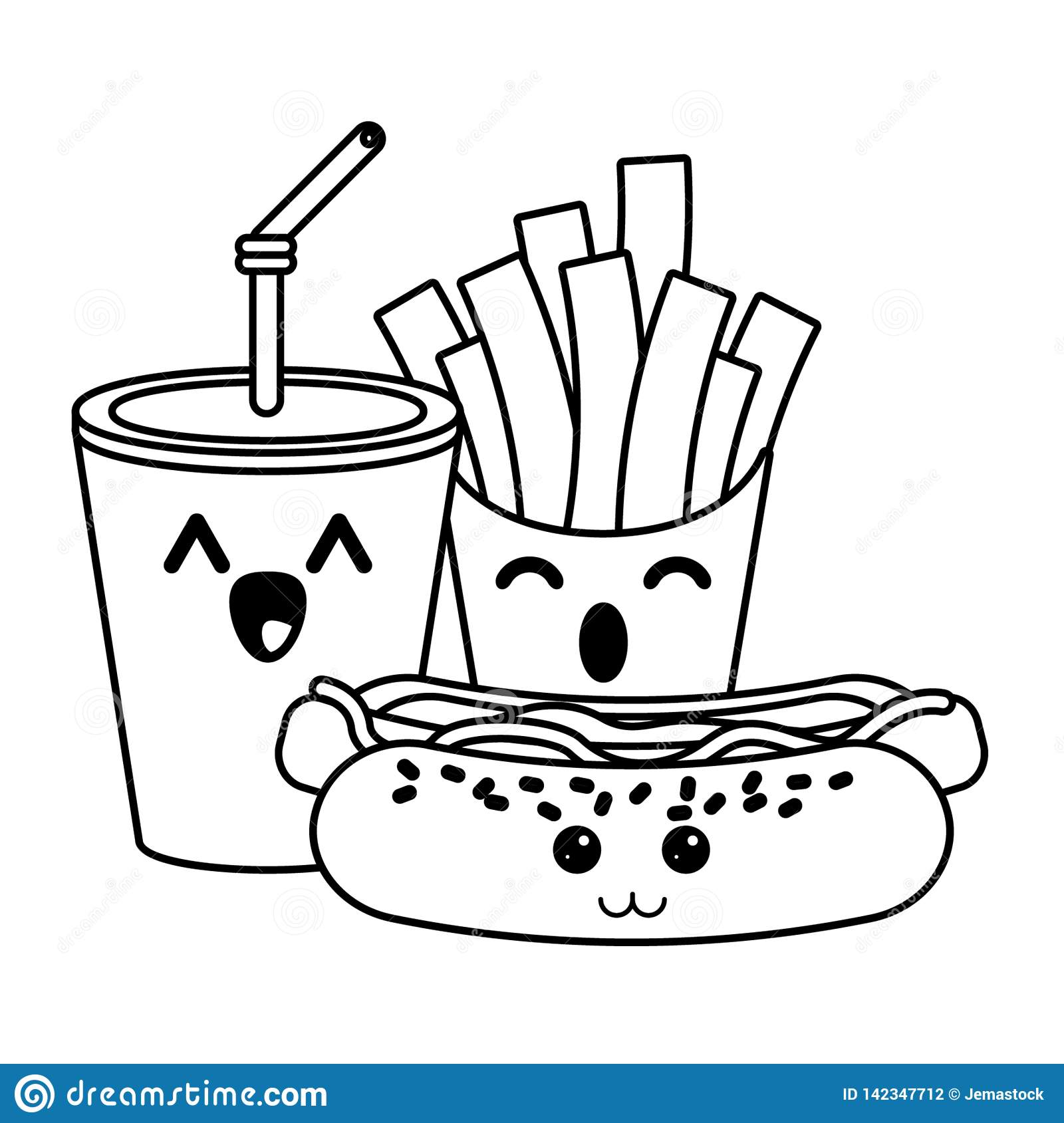 pic Kawaii Food Cute Drawings Black And White