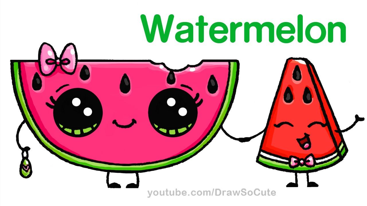 photo Kawaii Food Watermelon Kawaii Food Cute Drawings