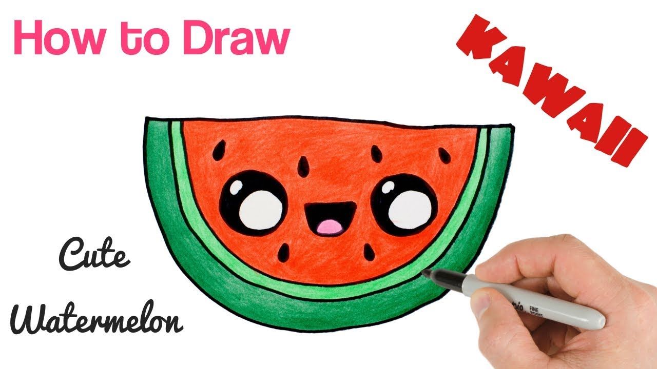 photo Kawaii Food Watermelon Kawaii Food Cute Drawings