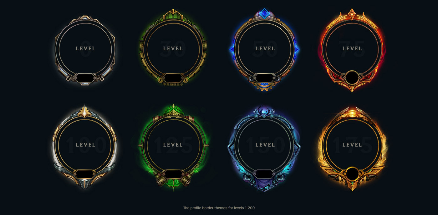 photo League Of Legends All Level Borders