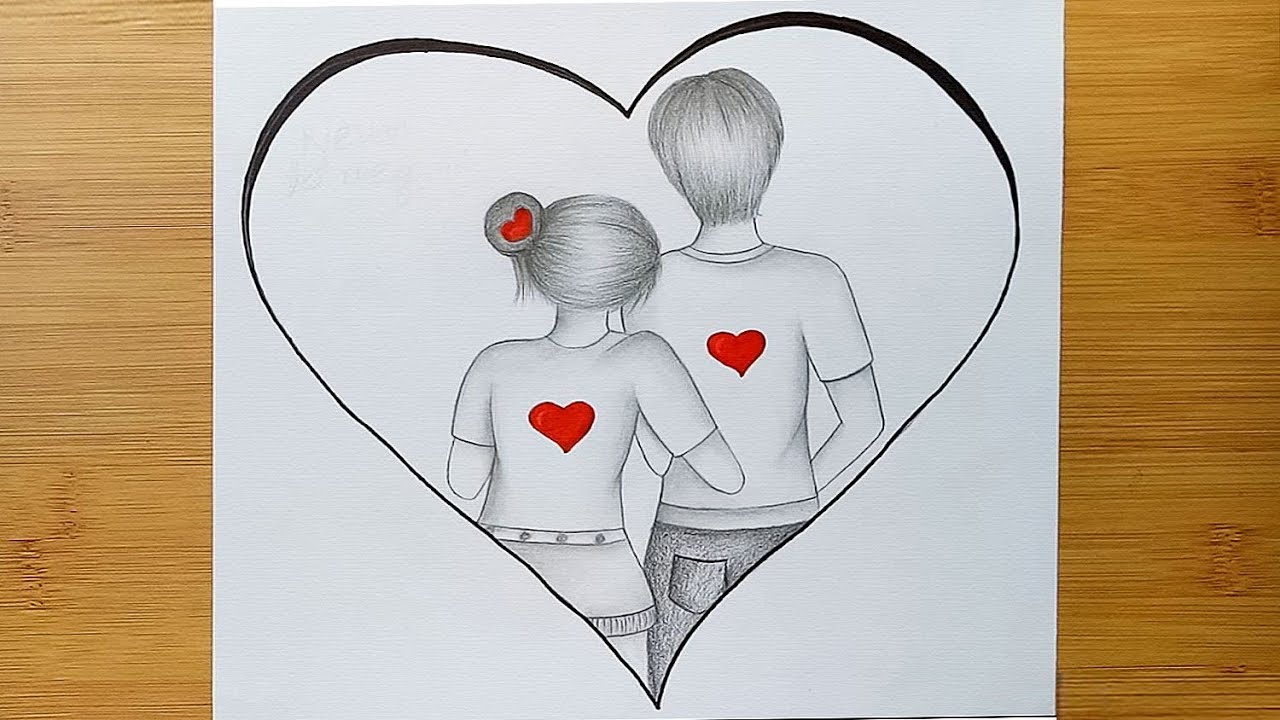 images Love Step By Step Simple Cute Couple Drawings Easy