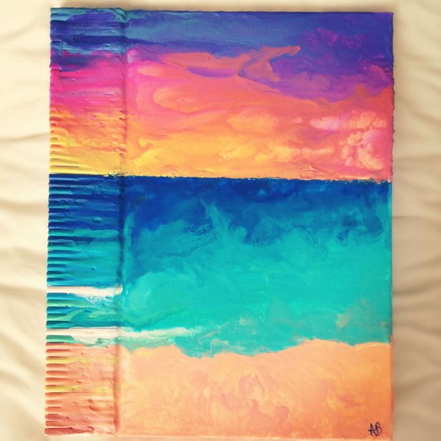 wallpapers Melted Crayon Sunset