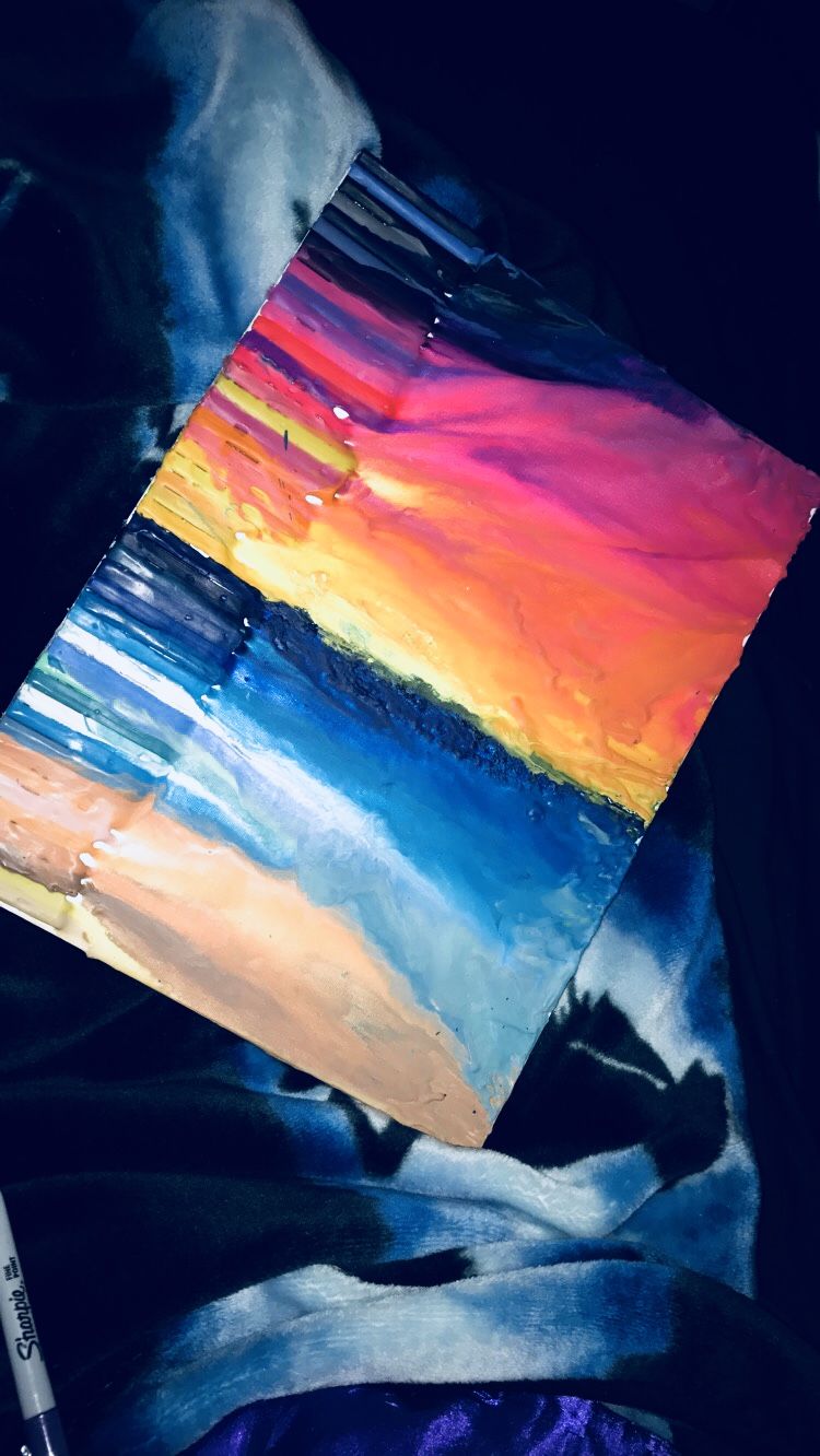 images Melted Crayon Sunset