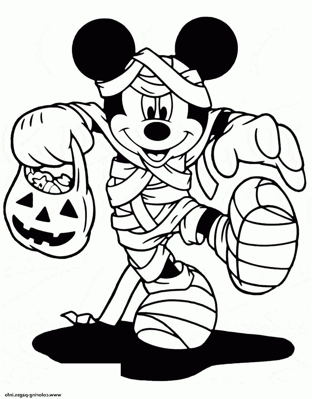 pix Mickey Mouse Halloween Coloring Pages