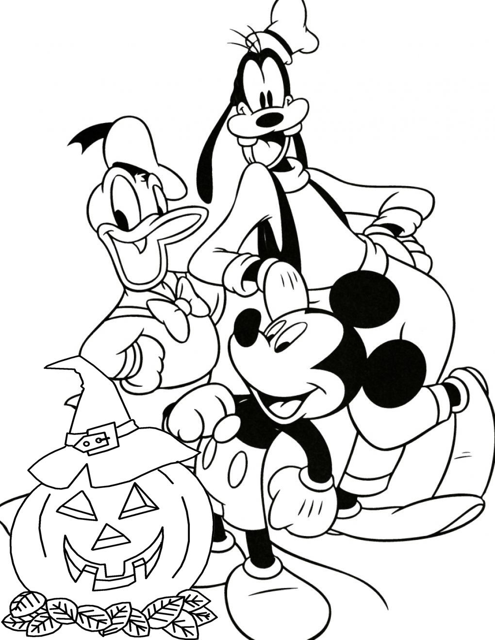 pix Mickey Mouse Halloween Coloring Pages