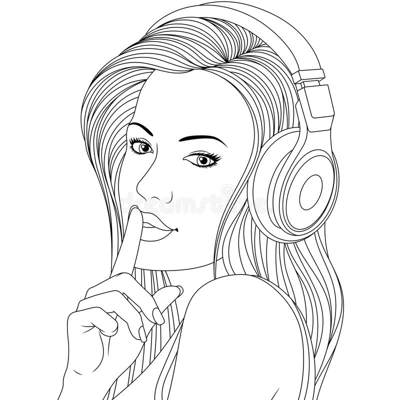 pic Music Headphones Coloring Page