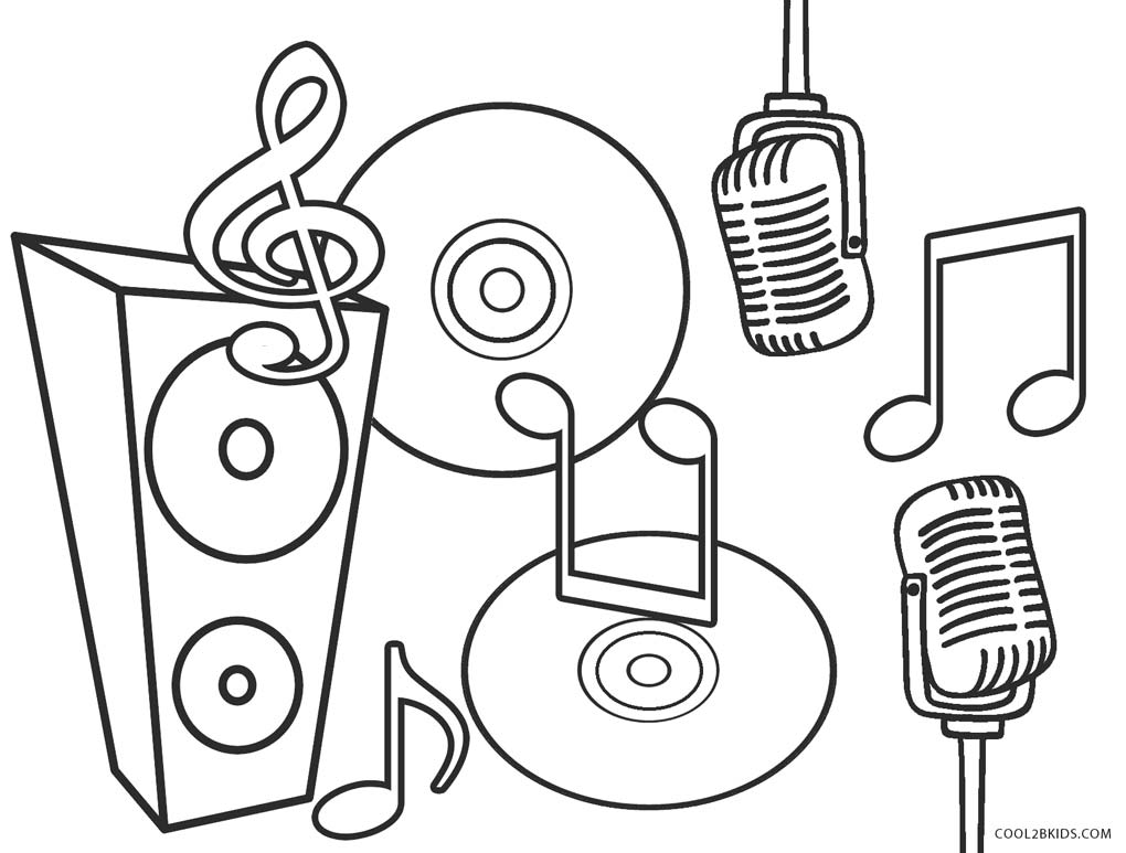 pic Music Headphones Coloring Page