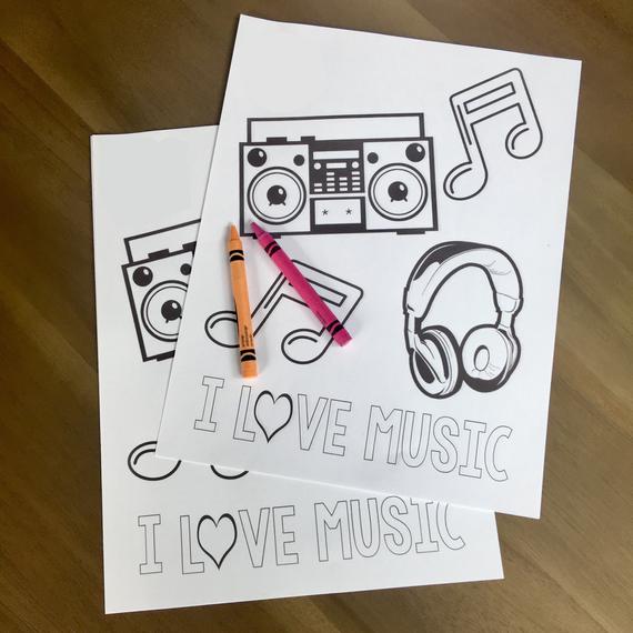 wallpapers Music Headphones Coloring Page