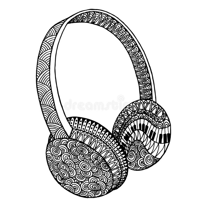 pix Music Headphones Coloring Page